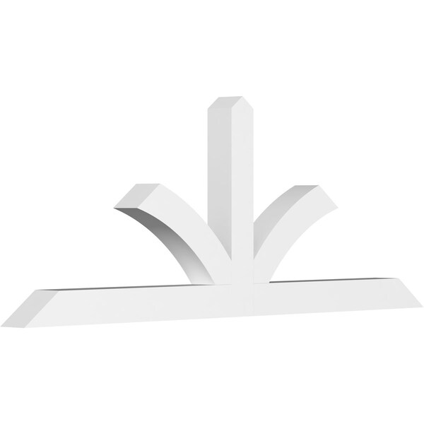 Ekena Millwork Richland Architectural Grade PVC Gable Bracket, 72"W x 27"H x 4"D x 4"F, 9/12 Pitch GBP072X27X0404RIC00 - main